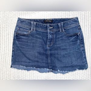vintage mini jean skirt